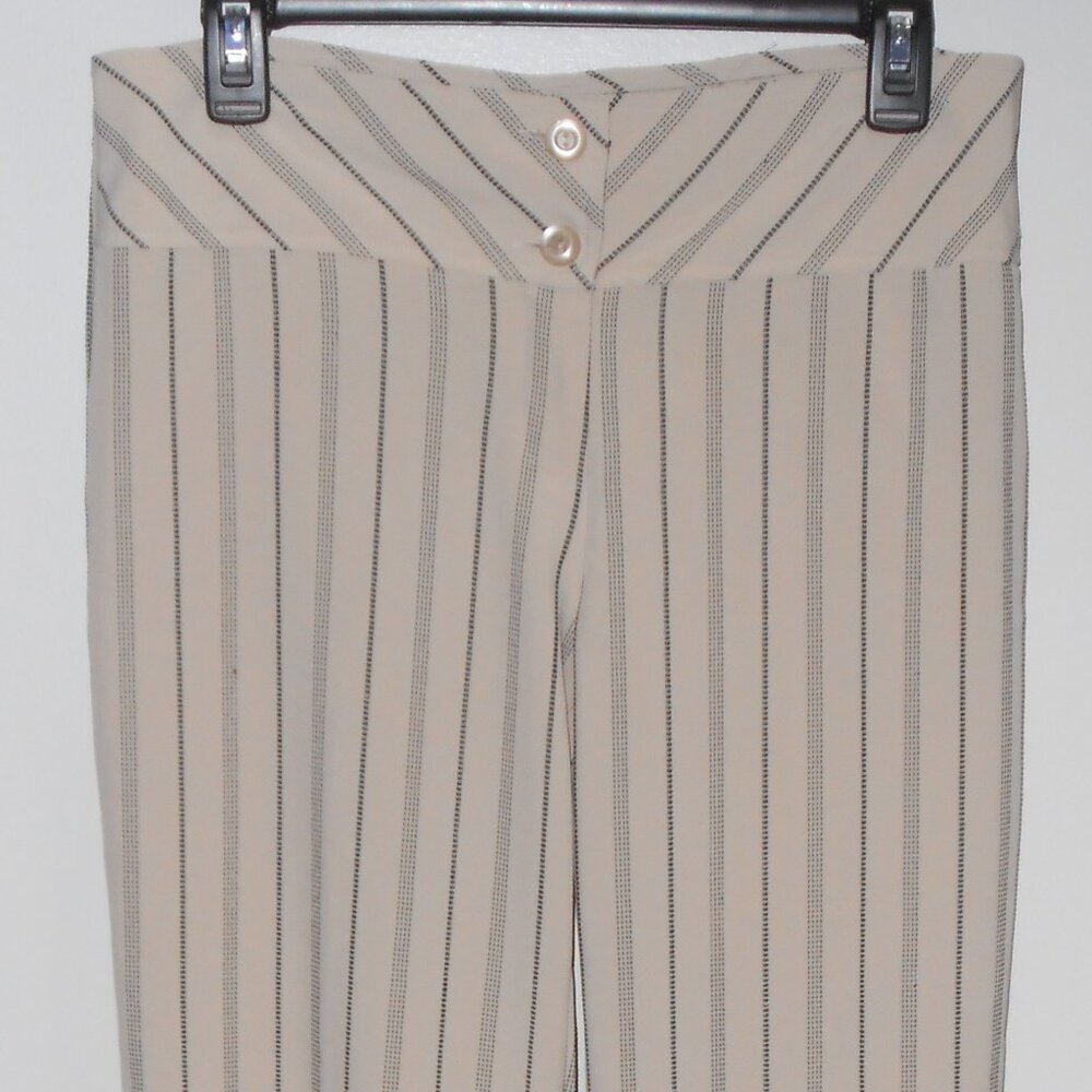 A-List By Wrapper Tan & Black Polyester Blend Dress Pants-Size M (10)?